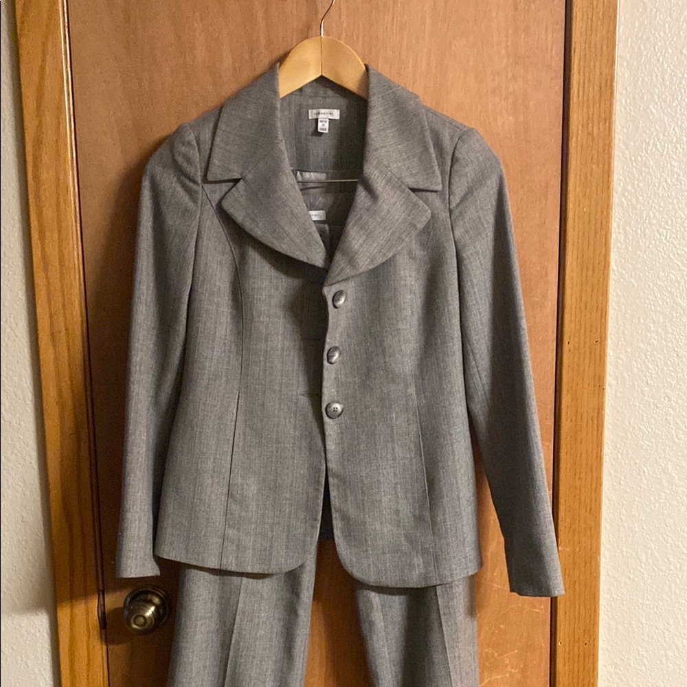 Semantiks Gray Petite Blazer and Pants Set